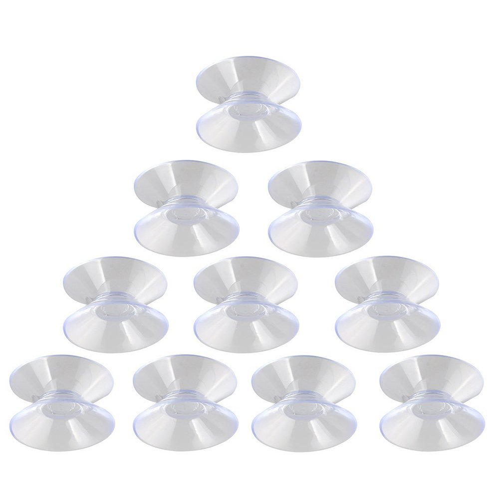 Honbay 20pcs 30mm Double Sided Suction Cups Sucker Pads for Glass Ceramic Tile Wall Plastic Aquarium