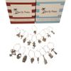 Palm City Products Bundle of Two Wine Charm Sets - 18 Pieces Total, Beach and Wine Themes view 1