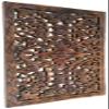 Asiana Home Decor Wood Carved Panel. Decorative Thai Wall Relief Panel Sculpture.Teak Wood Wall Hanging in Dark Brown Finish Size 24"x13.5"x0.5" view 3