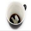 Creature Cups DRAGON Ceramic Cup (11 Ounce, Black) - Hidden 3D Animal Inside Mug Emerges As You Drink - House of Dragon, Holiday, Birthday Drinkware Gift for Fantasy and Coffee & Tea Lovers view 1