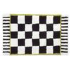 MACKENZIE-CHILDS Bath Rug, Bath Mat for Bathroom Use, Cotton Rug, 21" H x 34" W, Black-and-White Courtly Check view 1