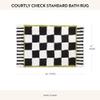 MACKENZIE-CHILDS Bath Rug, Bath Mat for Bathroom Use, Cotton Rug, 21" H x 34" W, Black-and-White Courtly Check view 2