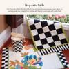 MACKENZIE-CHILDS Bath Rug, Bath Mat for Bathroom Use, Cotton Rug, 21" H x 34" W, Black-and-White Courtly Check view 3