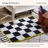 MACKENZIE-CHILDS Bath Rug, Bath Mat for Bathroom Use, Cotton Rug, 21" H x 34" W, Black-and-White Courtly Check view 4
