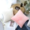 Home Brilliant White Fur Pillow Covers 18x18 Plush Faux Fur Fluffy Sheepskin Pillow Cases for Sofa Super Soft Throw Pillows for Couch, 18 x 18 inch, White view 3
