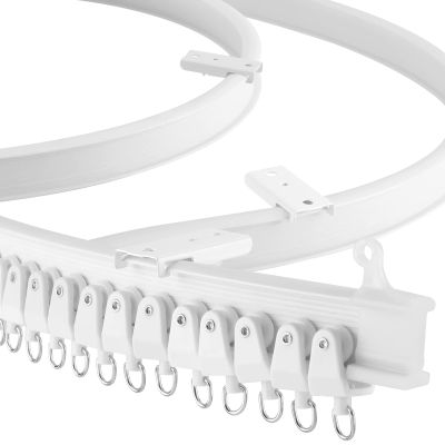 Z-Color Alloy Plastic Windows and Balcony Curtain Track Soft Curved Track Curved Track Rail Slide Rail Accessories (3 Meters)