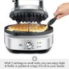 Breville No-Mess Classic Waffle Maker BWM520XL, Brushed Stainless Steel view 3