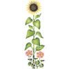Tall Sunflower Wall Stencil SKU #984 by Designer Stencils view 1
