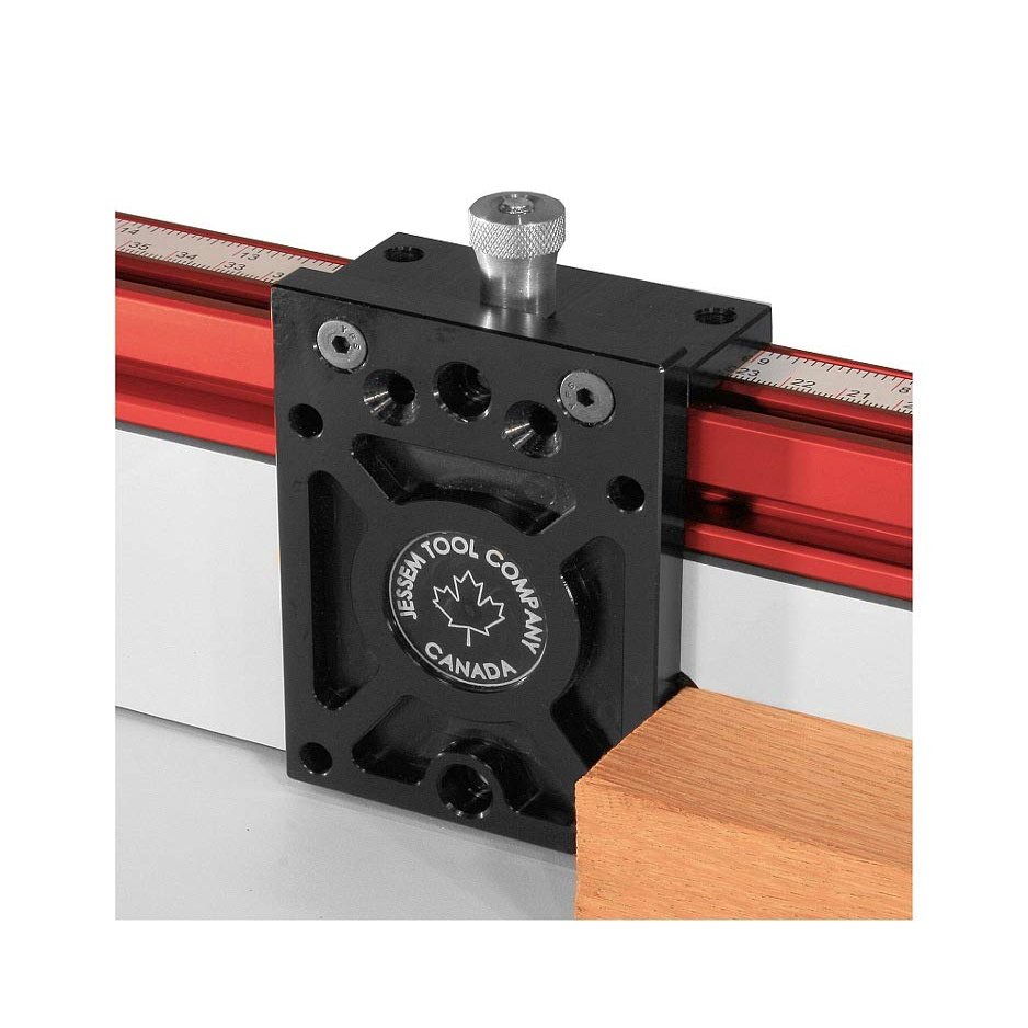 JessEm 04004 Fence Stop Mast-R-III, TA Fence, and Rout-R-Fence II  Precision Adjustable Stop for Router Table Fences  Anodized Aluminum  Ideal for Repeatable Cuts and Consistent Positioning