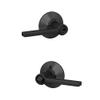 Schlage F51 V LAT 622 Latitude Door Lever, Keyed Entry Lock, Matte Black view 1