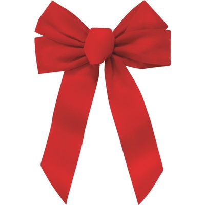 Rocky Mountain Goods Red Bow - Christmas Wreath Bow - Indoor/Outdoor - Waterproof Velvet - Tie Included for Easy Hanging (12")