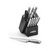 Farberware Self-Sharpening Knife Block Set, 13-Piece Kitchen Knife Set with EdgeKeeper Technology, High-Carbon Stainless Steel Blades, Ergonomic Hollow Handles, Black Wood Block view 4