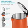 Secura Original Stainless Steel Double Wall Electric Water Kettle 1.8 Quart with Auto Shut-Off & Boil-Dry Protection, Orange SWK-1701DO/HB-3227B view 3