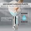 Better Living Aviva Shower Dispenser 3 Chamber, Wall Mount Shower Soap Pump Dispenser for Bathroom Hotel Body Wash, Built-in Hooks, No Drill, Waterproof Shampoo Soap Dispenser 3 x 11 oz, Chrome view 2