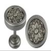 Urbanest Set of 2 Primrose Medallion Drapery Holdbacks, English Pewter view 1