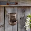 Wild Goose Holy Water Font St. Brigids Cross Resin Cast Coated In Bronze 5 1/2 Inches Tall by 3 1/2 Inches Wide Ready To Hang Made in Ireland view 2