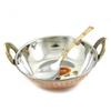 ibaexports Specially Designed Authentic Indian Traditional Style Copper Steel Serveware Karahi With Spoon Tableware Dinnerware view 1