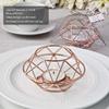 Fashioncraft Geometric Design Rose Gold Metal tealight Candle Holder view 3