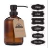 Amber Glass Jar Soap and Lotion Dispenser with Matte Black Pump - 16 oz - by Jarmazing Products view 1
