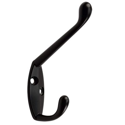 Cosmas 5 Pack 31153FB Flat Black Heavy Duty Coat & Hat Hook