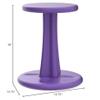 KORE DESIGN Wobble Stool Chair, Girls + Boys Kid Desk Stools, Ergonomic Small Office Chairs, Flexible Seating for Active Kids, ADD/ADHD, Classroom, School, Home, Pre-Teen (18.7in) Age 10-11 yr, Purple view 3