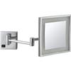 Nameeks AR7701-CR-5x Glimmer Square Wall Mounted LED 5x Magnification Makeup Mirror, Chrome, 8 Inch view 1