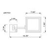 Nameeks AR7701-CR-5x Glimmer Square Wall Mounted LED 5x Magnification Makeup Mirror, Chrome, 8 Inch view 2