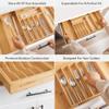 KitchenEdge Premium Silverware, Flatware and Utensil Organizer for Kitchen Drawers, Food-Safe Contract Grade, Expandable from 16 to 28 In, Natural Bamboo view 3