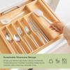 KitchenEdge Premium Silverware, Flatware and Utensil Organizer for Kitchen Drawers, Food-Safe Contract Grade, Expandable from 16 to 28 In, Natural Bamboo view 4