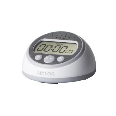 Taylor Digital Timer Counts Up and Down for School, Learning, Projects, and Kitchen Tasks, Super Loud Digital Timer, Gray