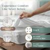 100% Egyptian Cotton Sheets Queen Size Bed Set, Deep Pocket Queen Sheet set, 800 Thread Count Sateen Cotton Bed Sheets, Cool Soft Breathable No Pill Elasticated Luxury White Bedding For All Seasons view 4