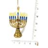 Noble Gems Gold Jewish Menorah Glass Holiday Hanukkah Ornament view 4