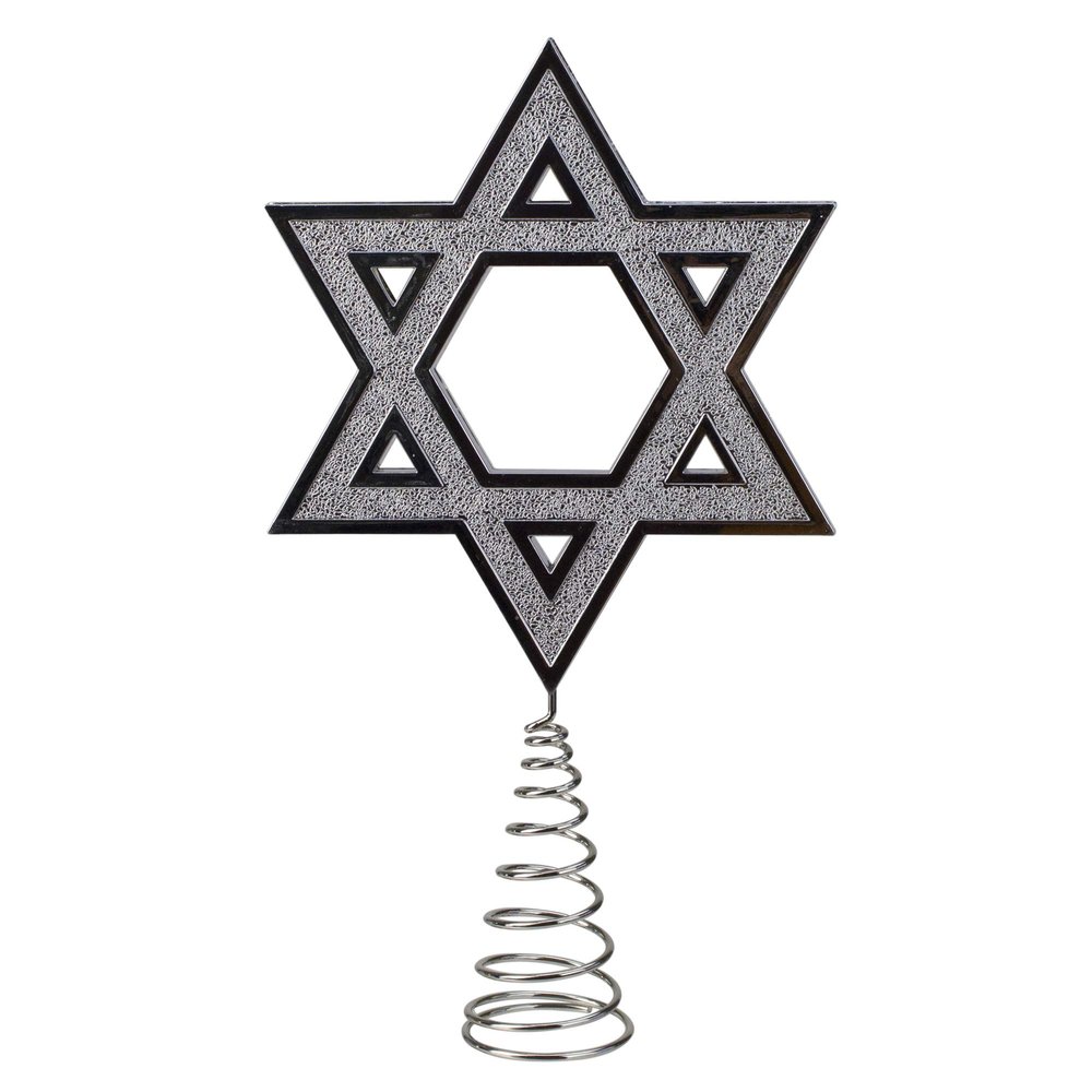 9-Inch Plastic Silver Hanukkah Tree Topper