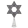 9-Inch Plastic Silver Hanukkah Tree Topper view 1