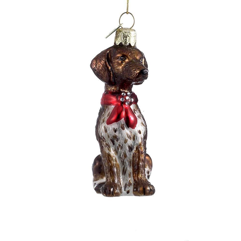 Kurt S. Adler Noble Gems? German Shorthaired Pointer Glass Ornament, Christmas