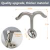 RFORPLY Zinc Alloy Double Prong Ceiling Hook Towel/Robe Clothes Hook for Closet Top Bathroom Kitchen Cabinet Garage (Pack of 6) view 2