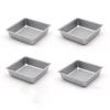 Astra Gourmet Flunyina 4 Inches Non-Stick Square Cake Pans Set of 4 Carbon Steel Cake Molds for Home Daily Housewarming Wedding Birthday Party Brownie Making view 1