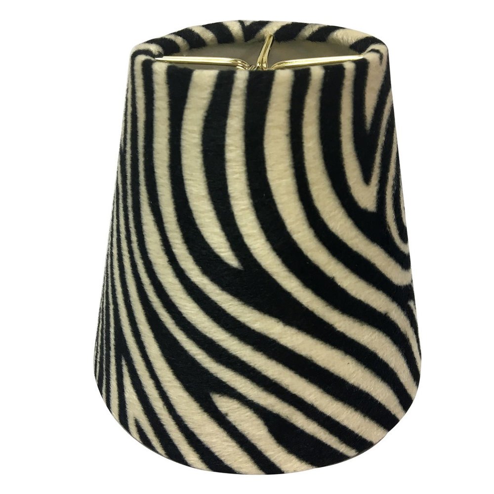 Royal Designs, Inc. CS-961-5 Animal Print Empire Chandelier Shade, Zebra Print with White Lining, 3 x 5 x 4.5