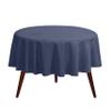 Gee Di Moda Round Tablecloth - 108 Inch Navy Blue Round Table Cloth for 48 to 72 Inch Round Tables - Heavy Duty Washable Fabric - for Buffet Table, Holiday Party, Dinner, Wedding & Baby Shower view 1