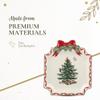 Spode Christmas Tree Ribbons Canape Platter - 6.5-Inch Holiday Serving Plate for Desserts, Appetizers, and Treats - Festive Earthenware Christmas Dinnerware with Gold Accents - Dishwasher Safe view 4