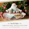 Spode Christmas Tree Gold Collection Figural Santa Dish, 12.25-Inch Holiday Dcor Candy Bowl - Fine Earthenware with 22-Karat Gold Accents, Christmas Mantel Decoration & Holiday Tableware view 2