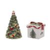 Spode Christmas Tree and Gift Salt & Pepper Shaker Set (2-Piece)- Holiday Kitchen & Table Dcor - Festive Home Accent, Christmas Gift/Stocking Stuffer for Collectors & Holiday Enthusiasts view 1