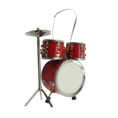 Treasure Gurus Miniature Drum Set Musical Instrument Realistic Ornament