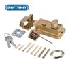 SUMBIN Night Latch Deadbolt Rim Lock,Antique Locks with Keys for Front Door,Gold Finish view 4