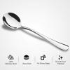 Hiware 12-Piece Soup Spoons, Round Stainless Steel Bouillon Spoons view 2