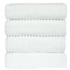 Bare Cotton Luxury Hotel and Spa Bath Towels, Striped, White, Set of 4 view 1