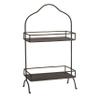 Creative Co-Op Decorative Metal 2 Tier Tray with Handle view 1