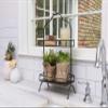 Creative Co-Op Decorative Metal 2 Tier Tray with Handle view 2