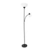 Simple Designs LF2000-BLK Mother-Daughter Floor Lamp with Reading Light, Black view 1