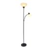 Simple Designs LF2000-BLK Mother-Daughter Floor Lamp with Reading Light, Black view 2